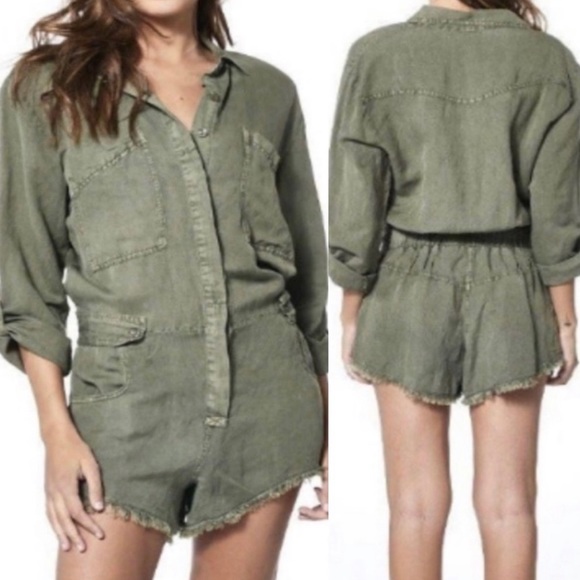 Young Fabulous & Broke River Run Raw Hem Romper - Picture 2 of 11